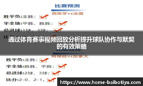 通过体育赛事视频回放分析提升球队协作与默契的有效策略